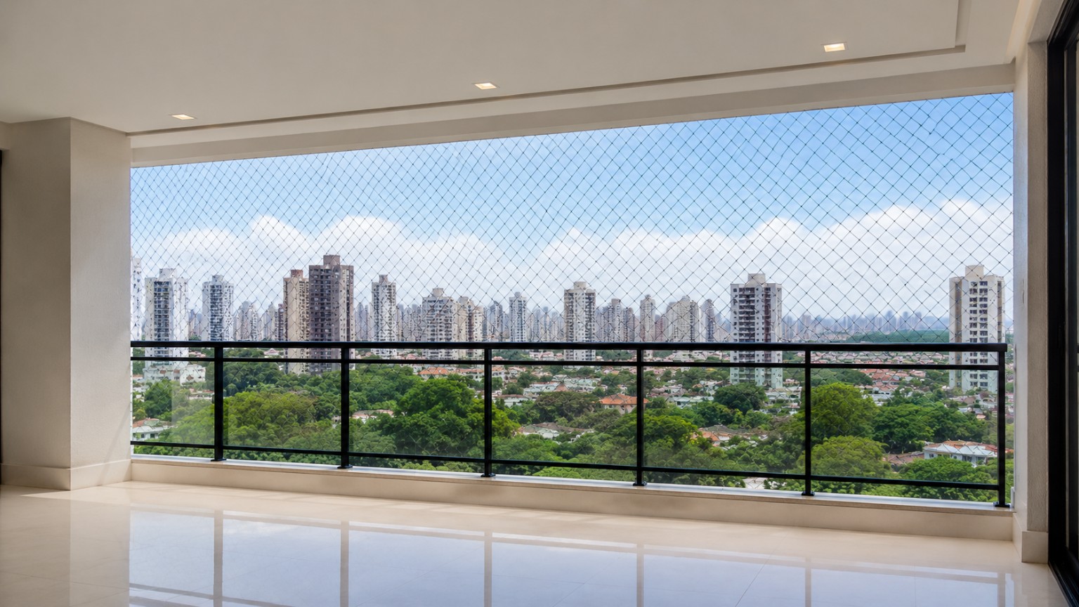 Rede de proteção em aplicação residencial